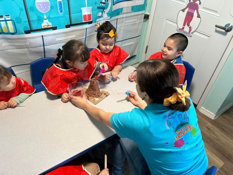 Bellevue daycare kids playing and learning in activity room